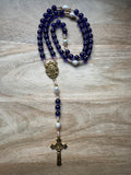 Royal Blue Pearl Rosary