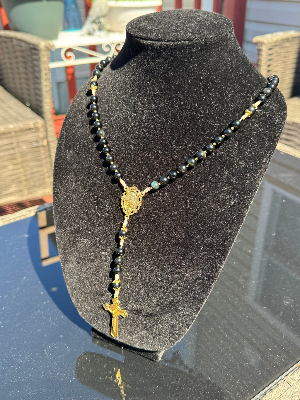 Rainbow Obsidian Rosary