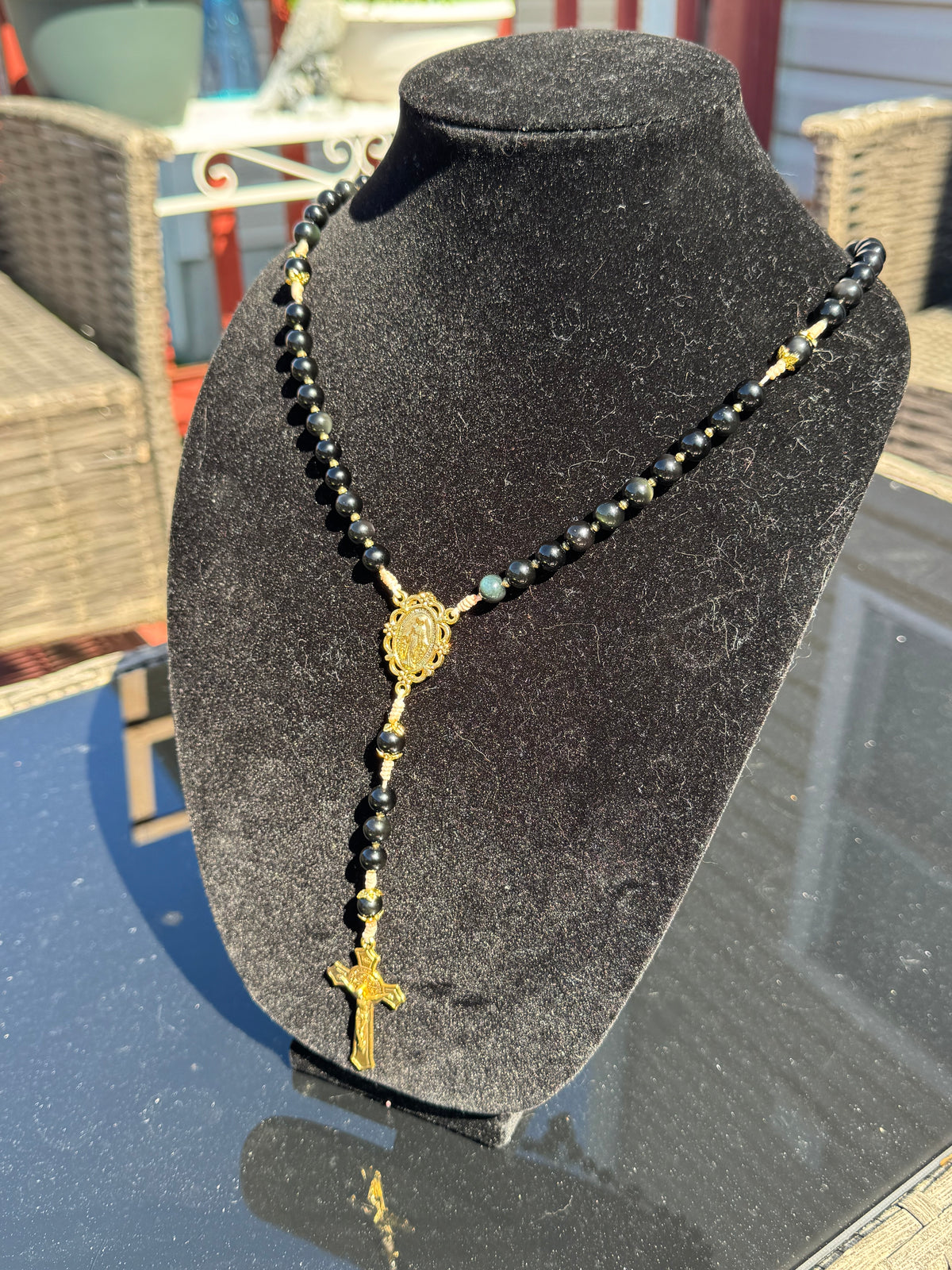 Rainbow Obsidian Rosary