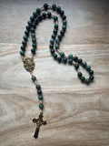 Green Moss Agate Rosary